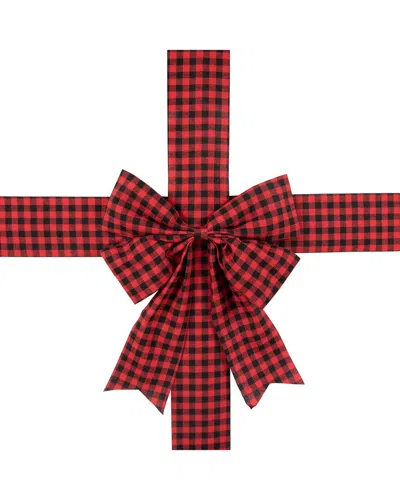 Northlight 14ft Red Buffalo Plaid Christmas Door Bow