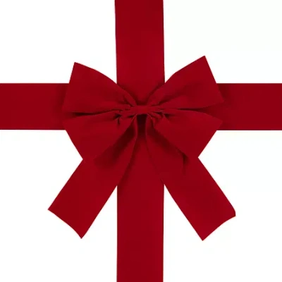 Northlight 14ft Red Velvet Door Bow Indoor Velvet Ribbon