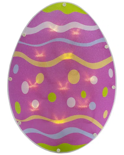 Northlight 14in Battery Operated Led Lighted Easter Egg Window Silhouette In Pink