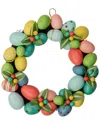 Northlight Decorated Easter Egg Twig Wreath In Pink