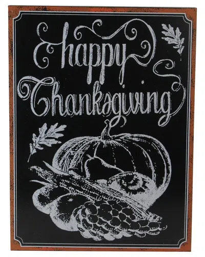 Northlight 14in Holiday Inspired Framed Inhappy Thanksgivingin Chalkboard Wall Art In Black