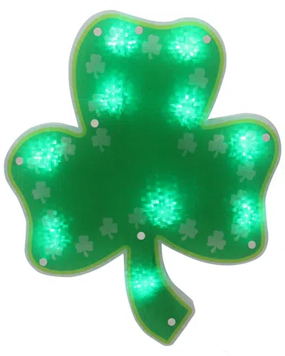 Northlight 14in Led Lighted Shamrock St. Patrick's Day Window Silhouette In Green