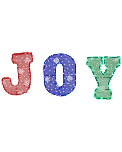 Northlight 14in Led Lighted Traditional Colored 'joy' Outdoor Display In Red