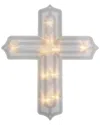 NORTHLIGHT NORTHLIGHT 14IN LIGHTED RELIGIOUS CROSS EASTER WINDOW SILHOUETTE