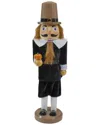 Northlight 14in Pilgrim Man Wooden Fall Harvest Thanksgiving Nutcracker In Brown