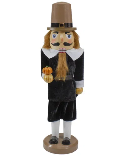 Northlight 14in Pilgrim Man Wooden Fall Harvest Thanksgiving Nutcracker In Brown