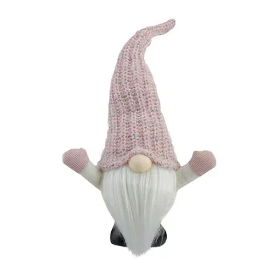 Northlight 14in Pink Led Lighted Rattan Round Christmas Christmas Gnome In Multi