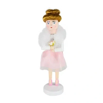 Northlight 14in Pink Wooden Ballerina Christmas Nutcracker In White