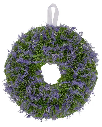 Northlight 14in Reindeer Moss & Twig Artificial Spring Wreath In Purple