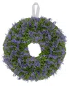 Northlight 14in Reindeer Moss & Twig Artificial Spring Wreath In Purple
