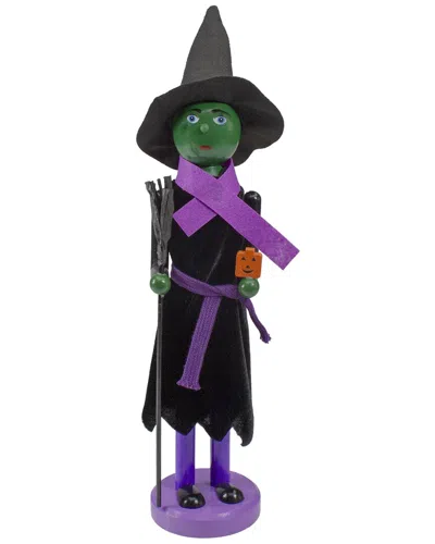 Northlight 14in Witch Jack-o-lantern Halloween Nutcracker In Black