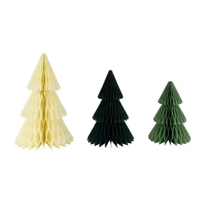 Northlight 15" Accordion Honeycomb Foldable Paper 1 Foot Christmas Tree In Multi