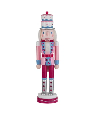 Northlight 15" Cake King Nutcracker Christmas Figure In Pink
