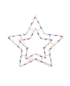 Northlight 15" Multi-color Lighted Star Christmas Window Silhouette Decoration In White