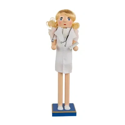 Northlight 15" Nurse With Stethoscope Wooden Wood Christmas Nutcracker In Multi