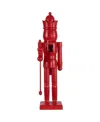 Northlight 15" Nutcracker King With Crown And Scepter Standing Christmas Figure In Red