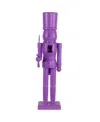Northlight 15" Nutcracker Soldier With Sword Christmas Figure In Purple