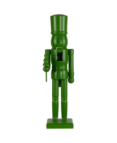 Northlight 15" Nutcracker Soldier With Tree Christmas Figure In Green