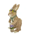 Northlight 15" Sisal Rabbit With Basket Easter Figure In Brown