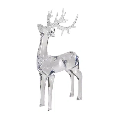 Northlight 15" Standing Acrylic Deer Christmas Tabletop Decor In Transparent