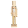 Northlight 15in Unfinished Paintable Wooden With Sword Christmas Nutcracker In Nude
