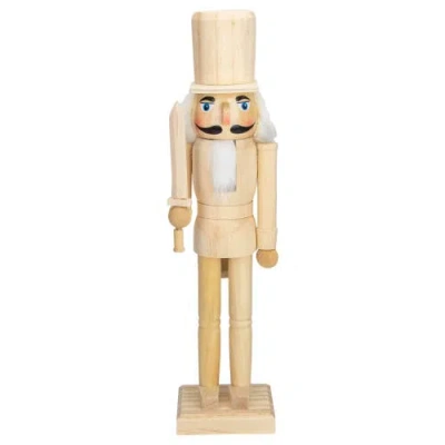 NORTHLIGHT NORTHLIGHT 15" UNFINISHED PAINTABLE WOODEN CHRISTMAS NUTCRACKER WITH SWORD