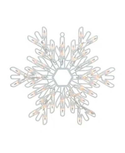 Northlight 15.25" Lighted Snowflake Christmas Window Silhouette Decoration In White
