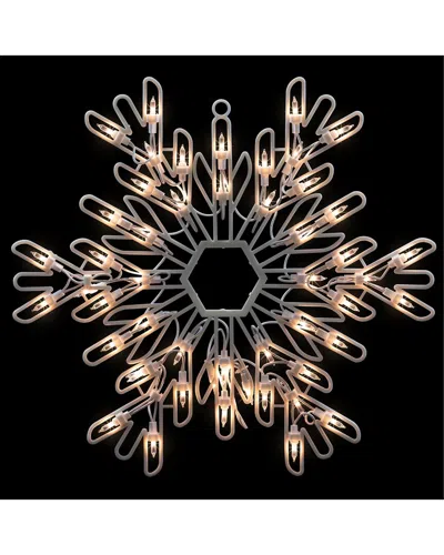 Northlight 15.25in Lighted Snowflake Christmas Window Silhouette In White