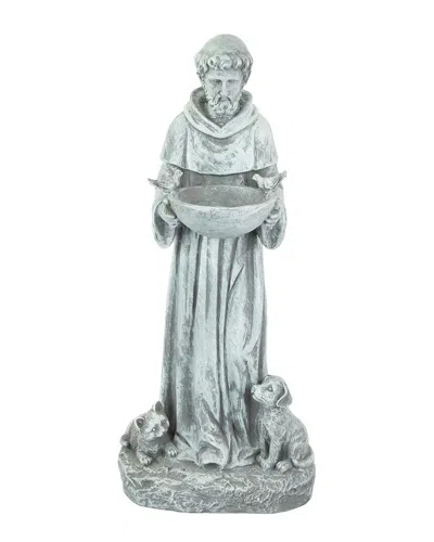 Northlight 15.5in St. Francis Outdoor Bird Feeder Garden Statue