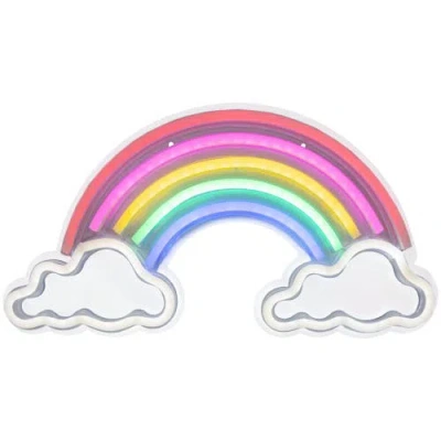 Northlight Led Rainbow And Clouds Neon Lighted Wall Art In Red