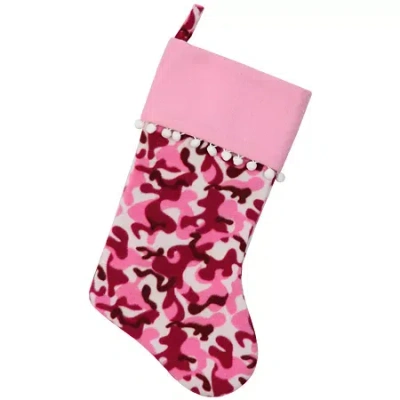Northlight 15.75'' Pink And Brown Camouflage Christmas Stocking With Cuff In Multi