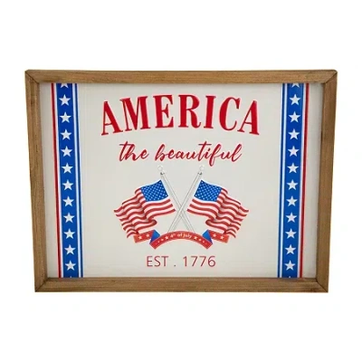 Northlight 15.75in America The Beautiful Wall Sign In Multi