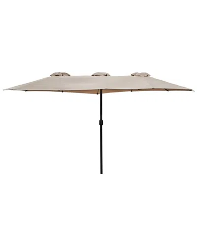 Northlight 15ft Outdoor Patio Market Umbrella With Hand Crank In Brown