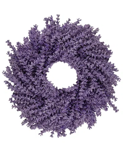 Northlight 15in Lavender Artificial Floral Wreath In Purple