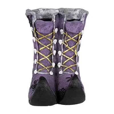 NORTHLIGHT 15IN PURPLE WITCH'S BOOTS HALLOWEEN TABLETOP DECOR