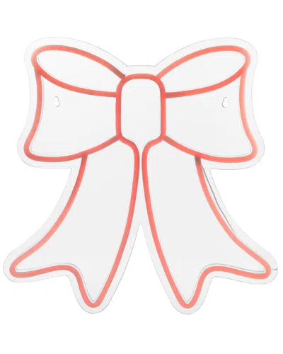 Northlight 15in Red Led Lighted Neon Style Bow Christmas Window Silhouette
