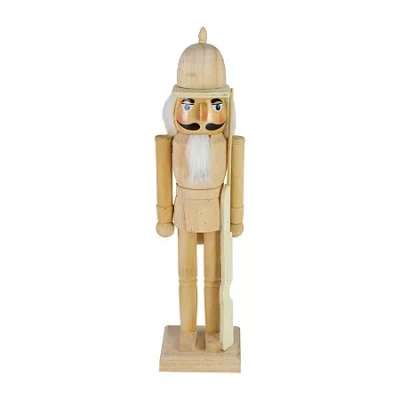 Northlight 15in Unfinished Paintable Wooden With Rifle Christmas Nutcracker In Brown