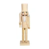 Northlight 15in Unfinished Paintable Wooden With Sword Christmas Nutcracker In Nude