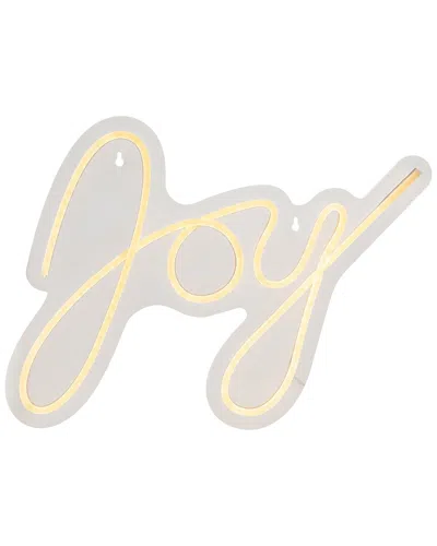 Northlight 15in White Led Lighted Joy Neon Style Christmas Silhouette