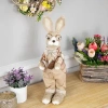 Northlight Rustic Boy Rabbit Easter Figure With Book In Brown