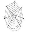 Northlight 16" Lighted Battery Operated Spider Web Halloween Decoration With Led Lights In Black