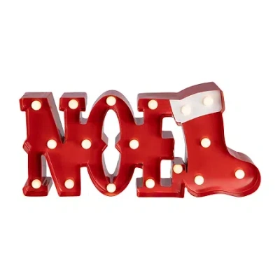 Northlight 16" Lighted "noel" Marquee Lights In Red