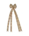 Northlight Scroll 16 Loop Bow Indoor Ribbon In Brown