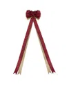 Northlight Plaid 16 Loop Bow Indoor Ribbon In Red