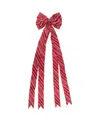 Northlight 16 Loop Christmas Bow Decoration, 48" X 10" In Red