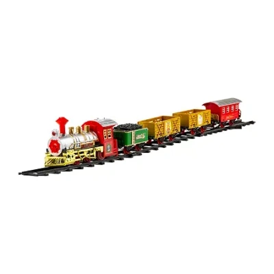Northlight 16-piece Battery Operated Lighted And Animated Express Train Set With Sound Christmas Tabletop Decor In Multi