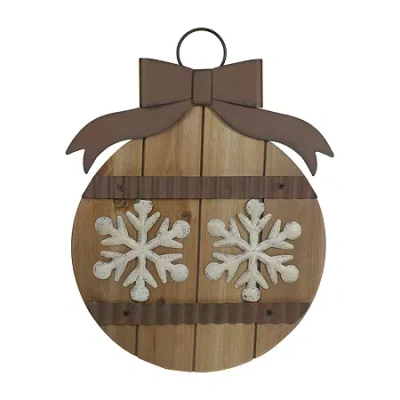 Northlight 16" Rustic Snowflakes Wall Sign In Multi