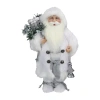 Northlight 16'' White Frost Standing Santa Claus Christmas Figurine With Lantern In White