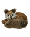 Northlight 16.5" Brown And Gold Fox Lying Down Christmas Table Figure In Brown