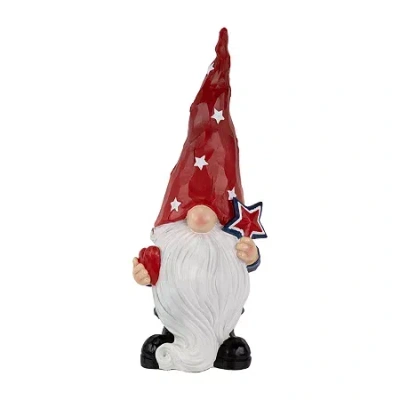 Northlight 16.5" Gnome Holding Star Outdoor Garden Gnome In Red